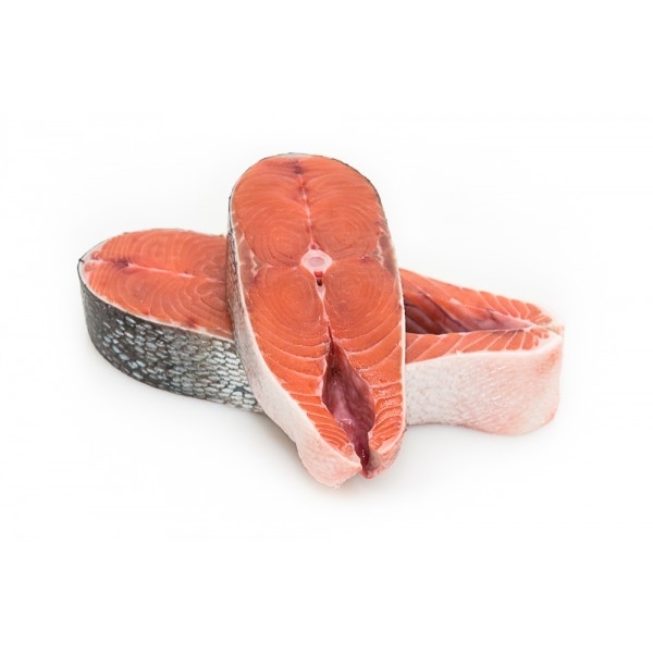 картинка Стейки кеты в/у Интернет магазина MyFishMarket.ru - доставка свежемороженой рыбы , морепродуктов , красной и черной икры в офис или на дом.